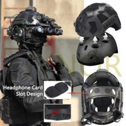 Casque et masque tactique Airsoft avec casque à réduction de bruit MODELE A - LIVRAISON GRATUITE