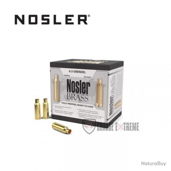 50 Douilles NOSLER Cal 6.5mm Grendel