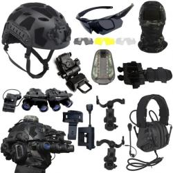 Casque et masque tactique Airsoft avec casque à réduction de bruit MODELE F - LIVRAISON GRATUITE