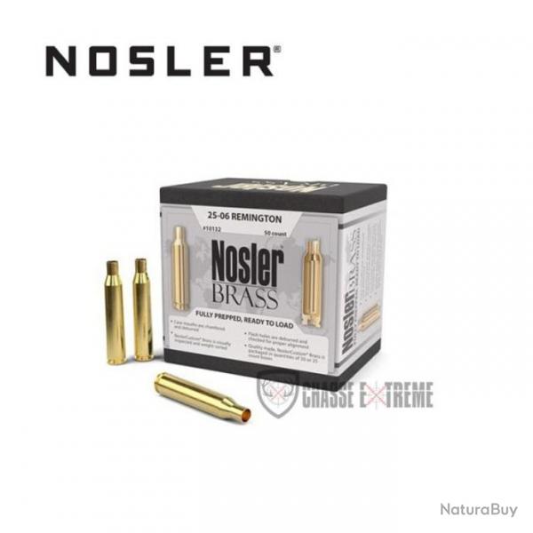 50 Douilles NOSLER Cal 25-06 Rem