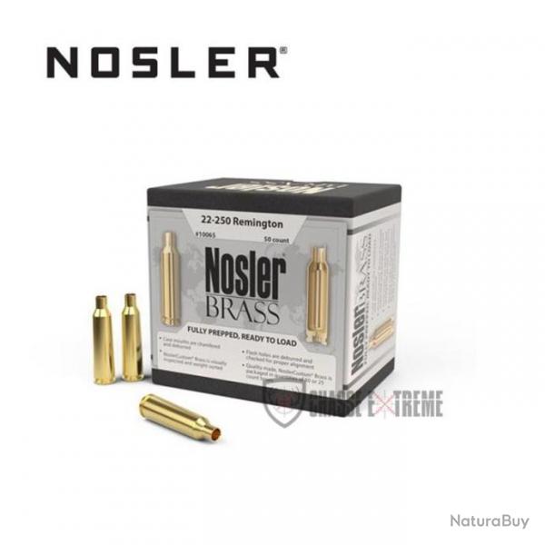 50 Douilles NOSLER Cal 22-250 Rem