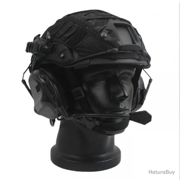 Ensembles de jeu de casque rapide tactique Airsoft NOIR - LIVRAISON GRATUITE