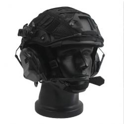 Ensembles de jeu de casque rapide tactique Airsoft NOIR