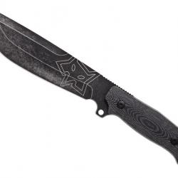 BEL1898 POIGNARD FOX KNIVES PRODUCTION "NATIVE BUSHCRAFT" LAME 17.5CM ACIER BLACKWASH NEUF