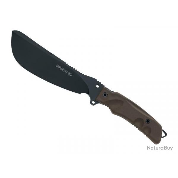 BEL1900 POIGNARD FOX KNIVES PRODUTION "PARANG" LAME 17CM ACIER NOIR + ETUI ET KIT DE SURVIE NEUF