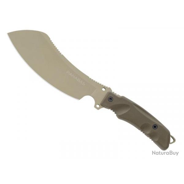 BEL1901 POIGNARD FOX KNIVES PRODUCTION "PANABAS" LAME 17CM ACIER BRONZE + KIT DE SURVIE + ETUI  NEUF