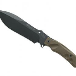 POIGNARD FOX KNIVES PRODUCTION "RIMOR" LAME 17.5CM NOIRE MANCHE FRN KAKI + ETUI