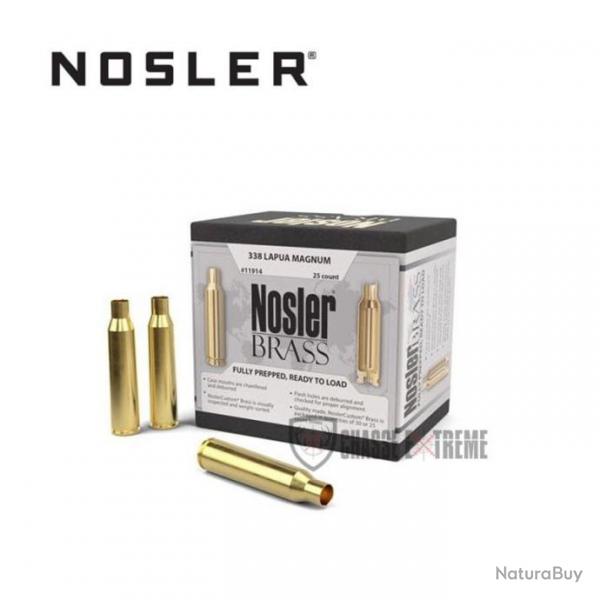 25 Douilles NOSLER Cal 338 Lapua Magnum