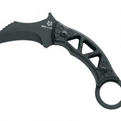 BEL1906 POIGNARD FOX KNIVES PRODUCTION KARAMBIT "TRIBAL K" LAME HAWKBILL 8CM MANCHE NOIR + ETUI NEUF