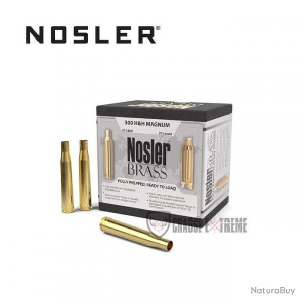 25 Douilles NOSLER Cal 300 H&H