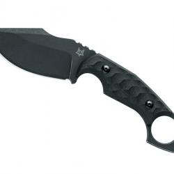 BEL1908 POIGNARD FOX KNIVES PRODUCTION "MONKEY THUMPER" LAME 9CM ACIER NOIR MANCHE G10 + ETUI NEUF