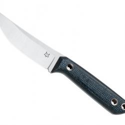 BEL1910 POIGNARD FOX KNIVES PRODUCTION "PERSER" LAME 9.5CM MANCHE MICARTA JUTE BLEU + ETUI NEUF