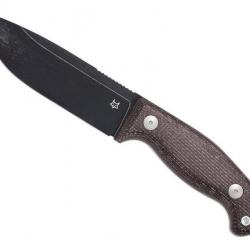 BEL1912 POIGNARD FOX KNIVES PRODUCTION "TOKALA" LAME 12CM BLACKWASH MANCHE MICARTA BRUN + ETUI NEUF