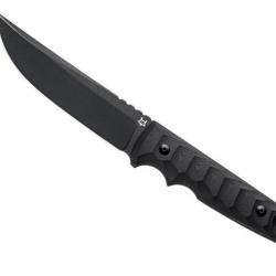 BEL1913 POIGNARD FOX KNIVES PRODUCTION "RYU" TANTO LAME 13.5CM BLACKWASH MANCHE G10 NOIR + ETUI NEUF