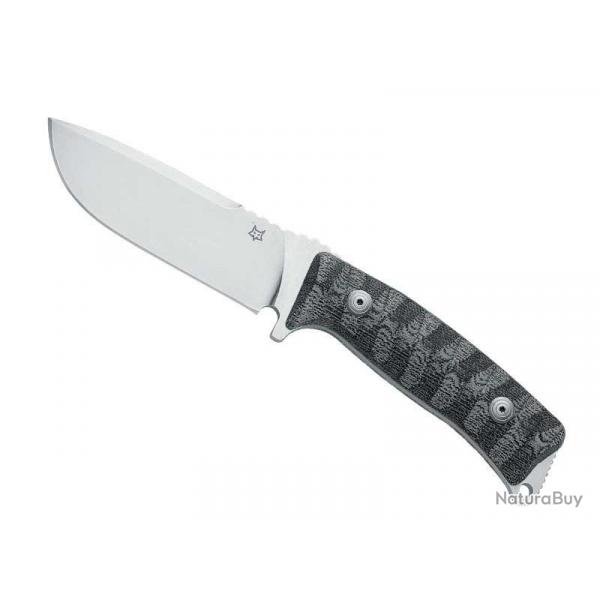 BEL1917 POIGNARD FOX KNIVES PRODUCTION "PRO HUNTER" LAME 11CM STONEWASHED MANCHE GRIS/NOIR NEUF