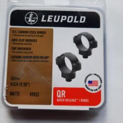 COLLIERS LEUPOLD  QR HAUTS DIAMETRE 30mm