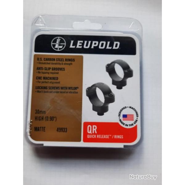 COLLIERS LEUPOLD  QR HAUTS DIAMETRE 30mm