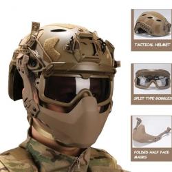 Casque de 2e génération avec lunettes fendues