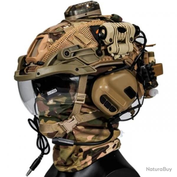 Casque de protection rapide tactique Airsoft CAMOUFLAGE- LIVRAISON GRATUITE