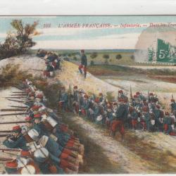 CPA -LARMME FRANCAISE Infanterie Dans les Tranchees