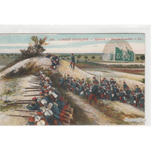 CPA -LARMME FRANCAISE Infanterie Dans les Tranchees