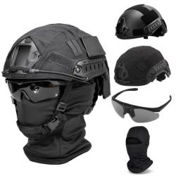 Ensemble de casque FAST noir de 1,5 kg  avec lunettes- LIVRAISON GRATUITE