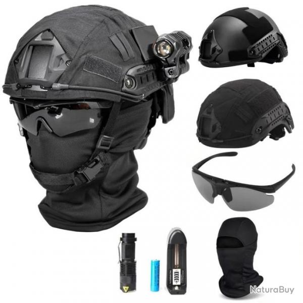 Ensemble de casque FAST noir de 1,5 kg  avec EQUIPEMENT COMPLET- LIVRAISON GRATUITE