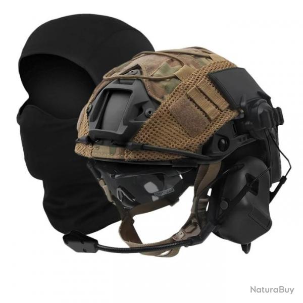 Casque tactiques Airsoft avec couteurs tactiques- LIVRAISON GRATUITE