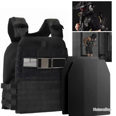 Plaques Lestées Pour Gilet - 2,6kg La Paire - Acier Renforcé - Fitness, Course, Musculation - Compatible Majorité Gilets
