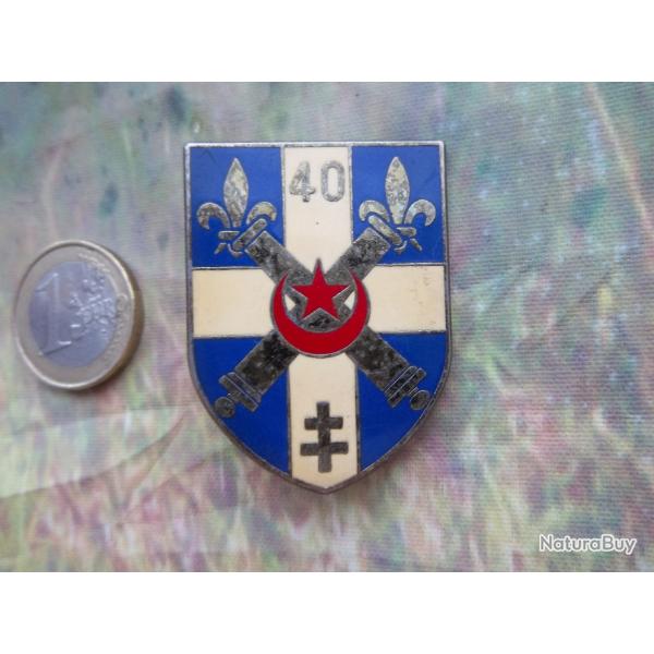 insigne militaire 40e rgiment d'artillerie Suippes