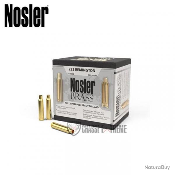 100 Douilles NOSLER Cal 223 Rem