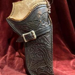 Bel holster western en cuir repoussé pour colt pocket