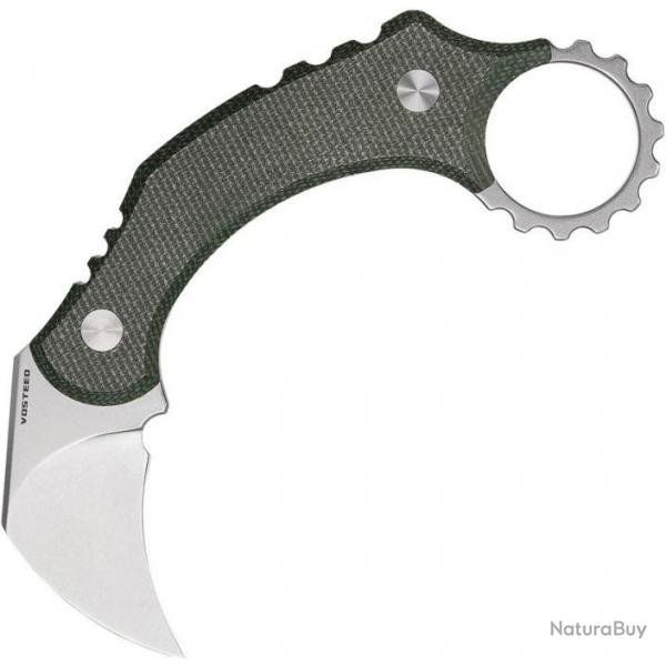 VOSD0201 Couteau Vosteed Dirty Girl Karambit Lame Acier 14C28N Manche Micarta Etui Kydex