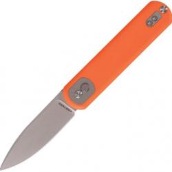 Couteau Vosteed Corgi Pup Orange Trek Lock Lame Acier 14C28N Manche G10 IKBS VOSA0731