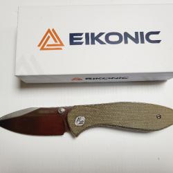 COUTEAU EIKONIC KASADOR MICARTA VERT