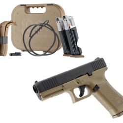 Glock 17 Gen5 Défense/Paintball FRENCH ARMY TAN T4E Cal43 + Mallette GLOCK