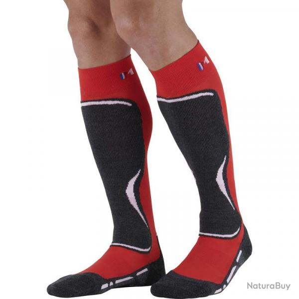 Chaussette de Ski Chaude Monnet "Access 2" 39 - 40 Rouge