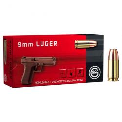 Cartouches GECO Calibre 9mm LUGER 115grs Hollow Point - Boite de 50 unités