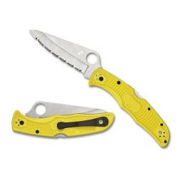 C91SYL2 Couteau pliant à dents Spyderco Pacific Salt 2 jaune