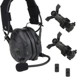 Casque sans fil antibruit avec microphone rechargeable- NOIR - LIVRAISON GRATUITE