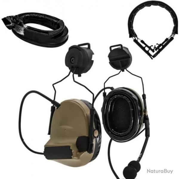 Casque couteurs tactique antibruit TAN- LIVRAISON GRATUITE