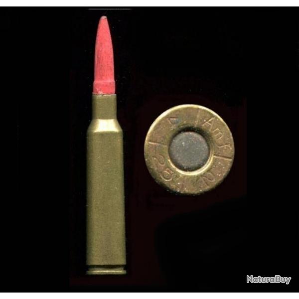 6.5 x 55 mauser Sudois  blanc - balle bois rouge - marquage militaire sudois ou Norvgien