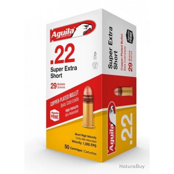 50 Munitions Aguila Cal.22 Short 29 gr