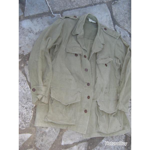 Indochine-Algrie, treillis de combat mle 47, complet, toile kaki,