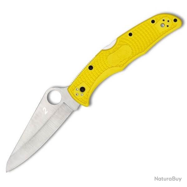 C91PYL2 Couteau pliant Spyderco Pacific Salt 2 jaune