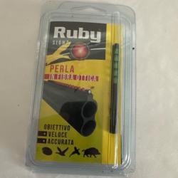 Guidon fibre optique verte Ruby