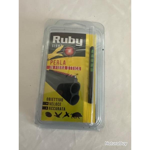 Guidon fibre optique verte Ruby