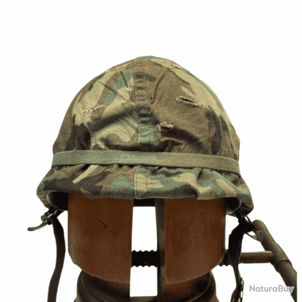 Casque USM1 Original Aprs Guerre + Liner + Couvre Casque Woodland