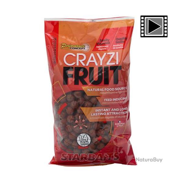 Bouillettes Starbaits Crayzi Fruit 14mm 800g