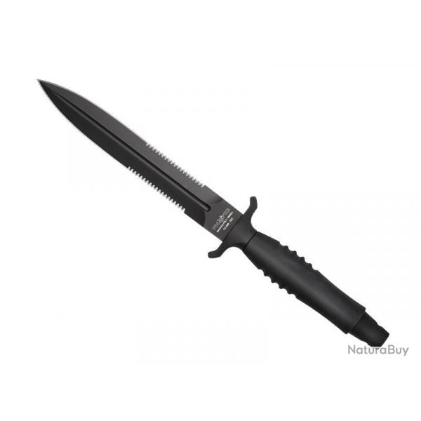 BEL1926 DAGUE FOX KNIVES PRODUCTION "VELENO" LAME 17CM ACIER NOIR MANCHE ALU NOIR + ETUI NEUF